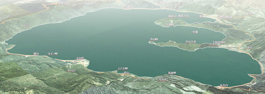 3D Geolet recreation of Towada Lake 